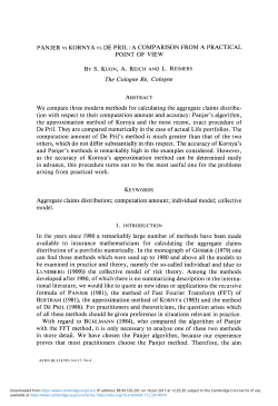 PANJER vs KORNYA vs DE PRIL : A COMPARISON FROM A