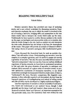 READING THE MILLER`S TALE