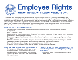 Employee Rights Under the National Labor Relations Act