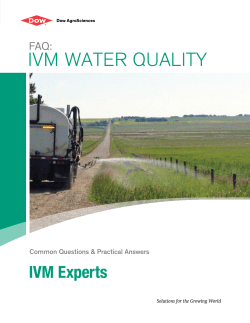 ivm water quality