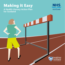 Making it Easy : A Health Literacy Action Plan for Scotland