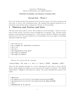 1 Matrices and Vectors and Lists - niasra