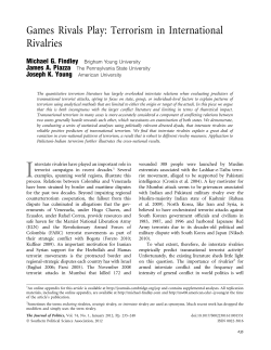 Games Rivals Play: Terrorism in International Rivalries