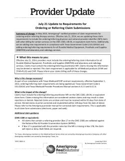 Effective July 21: Update to Requirements for Ordering or Referring