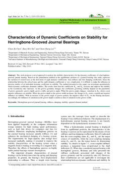 Characteristics of Dynamic Coefficients on Stability for Herringbone