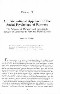 An Existentialist Approach to the