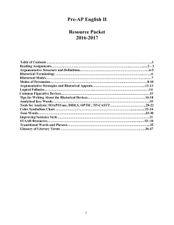 Pre-AP Resource Packet 2016