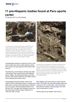 11 pre-Hispanic bodies found at Peru sports center