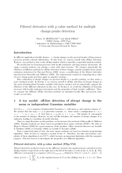 Filtered derivative with p-value method for multiple change