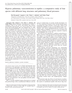 Hypoxic pulmonary vasoconstriction in reptiles