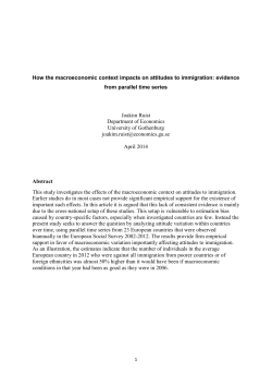 How the macroeconomic context impacts on attitudes to immigration