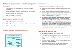 2014 annual customer survey &ndash; annual reviewing service [simplified