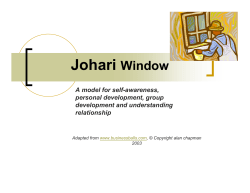 Johari Window: A Model for Self-awareness, Personal Development
