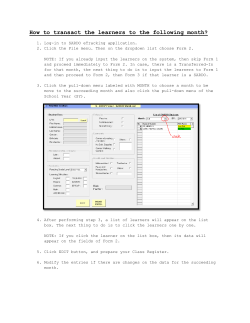 13. How to transact the learners to the following month?