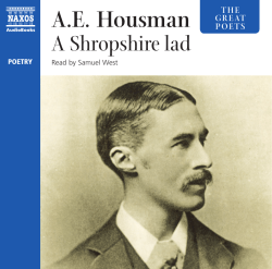 A.E. Housman - Naxos AudioBooks