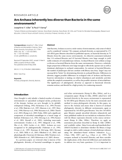 Are Archaea inherently less diverse than Bacteria in the same