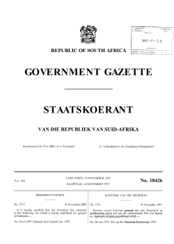 National Arts Council Act [No. 56 of 1997]