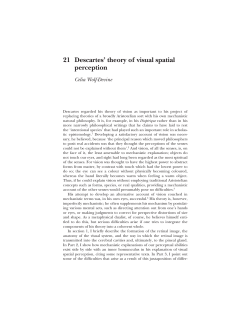 Descartes` Theory of Visual Spatial Perception - Celia Wolf