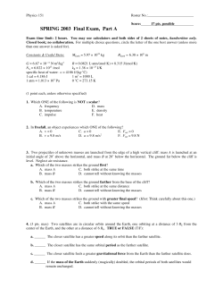 SPRING 2003 Final Exam, Part A