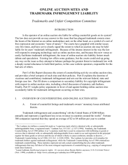 Online Auction Sites and Trademark Infringement Liability