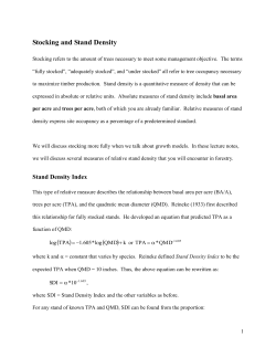 Stocking and Stand Density