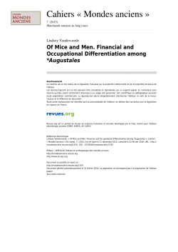 Of Mice and Men. Financial and Occupational Differentiation among