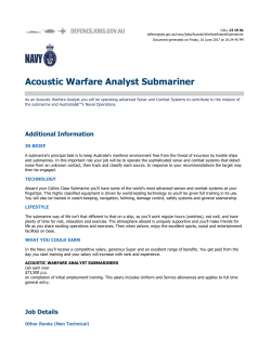 Acoustic Warfare Analyst Submariner