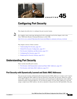 Configuring Port Security