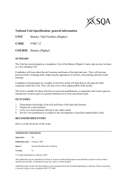 Nail Finishes (Higher)