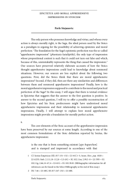 Epictetus and Moral Apprehensive Impressions in
