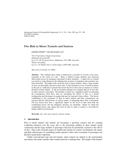 Fire Risk in Metro Tunnels and Stations