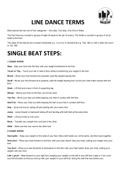 line dance terms - Urban Line Dance