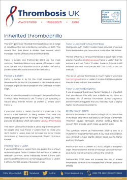 Inherited thrombophilia
