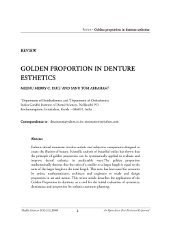 golden proportion in denture esthetics