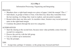 3-2-1 Plus 1 - Thinking Collaborative