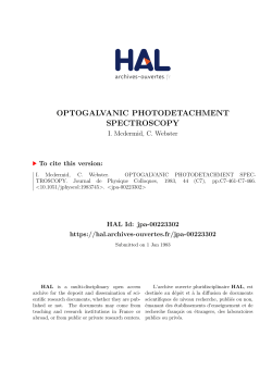optogalvanic photodetachment spectroscopy