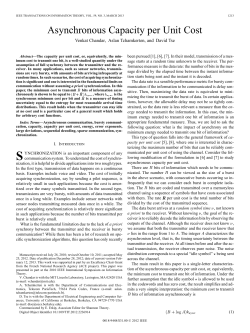 Asynchronous Capacity per Unit Cost