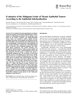 Evaluation of the Malignant Grade of Thymic Epithelial Tumors