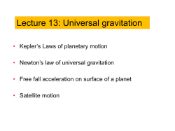 Newton`s Law of Universal Gravitation