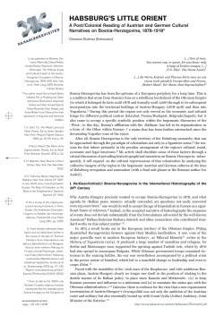 habsburg`s little orient