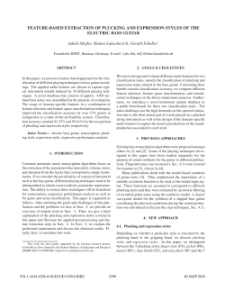 Feature-based Extraction of Plucking and
