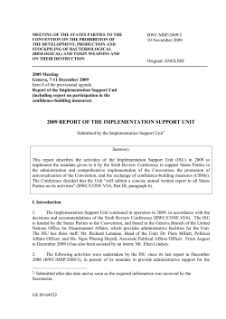 MEETING OF THE STATES PARTIES TO THE CONVENTION ON