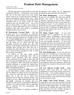 Prudent Debt Management