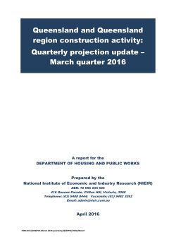 Queensland and Queensland region construction activity: Quarterly