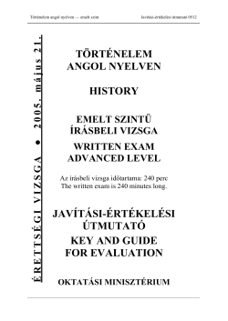 történelem angol nyelven history javítási