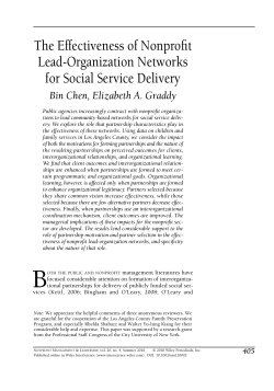 The effectiveness of nonprofit lead-organization networks for social