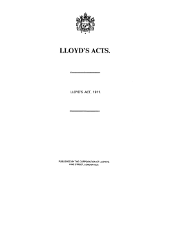 Lloyd`s Act 1911