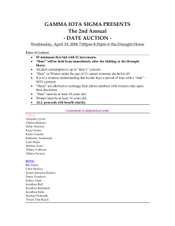 DATE AUCTION - Sigma Chapter