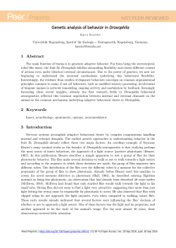 Genetic analysis of behavior in [i]Drosophila[i]