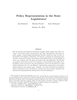 Policy Representation in the State Legislatures
